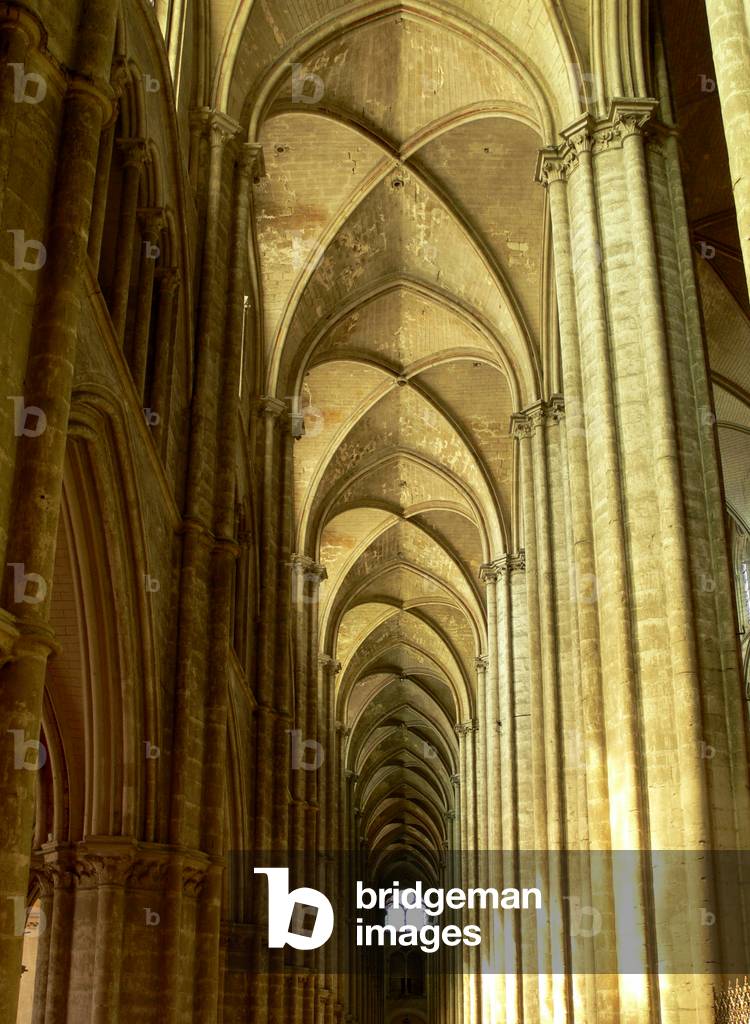 Depicting a view of the south aisle