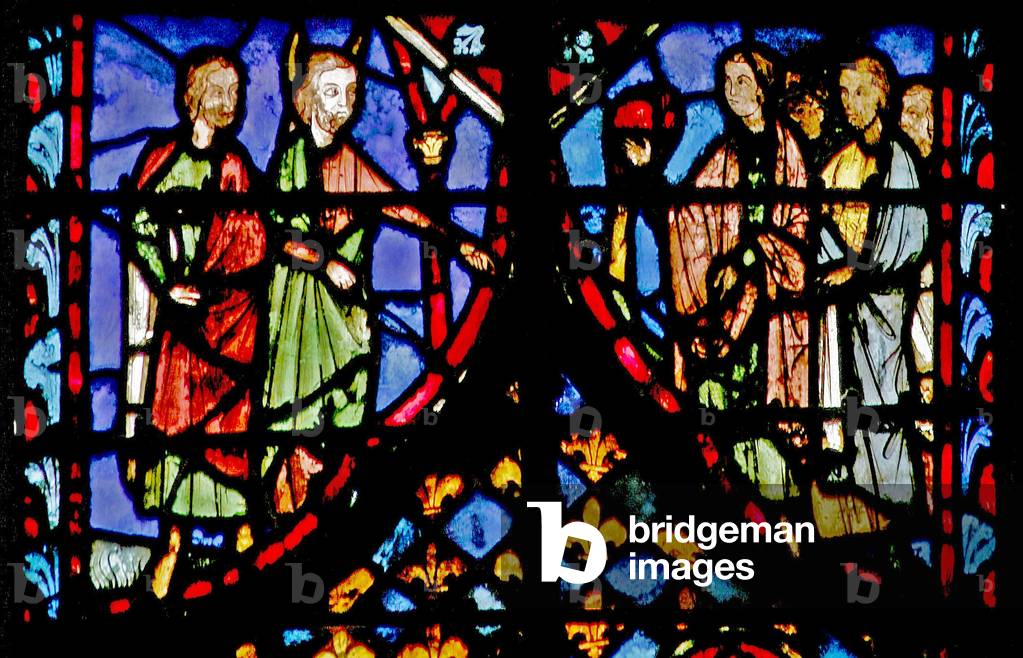 Window w3  Moses speaks to the people Numb XX 13 (stained glass)