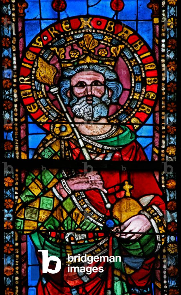 Window w11 depicting Emperor Henry de Bamberg (stained glass)