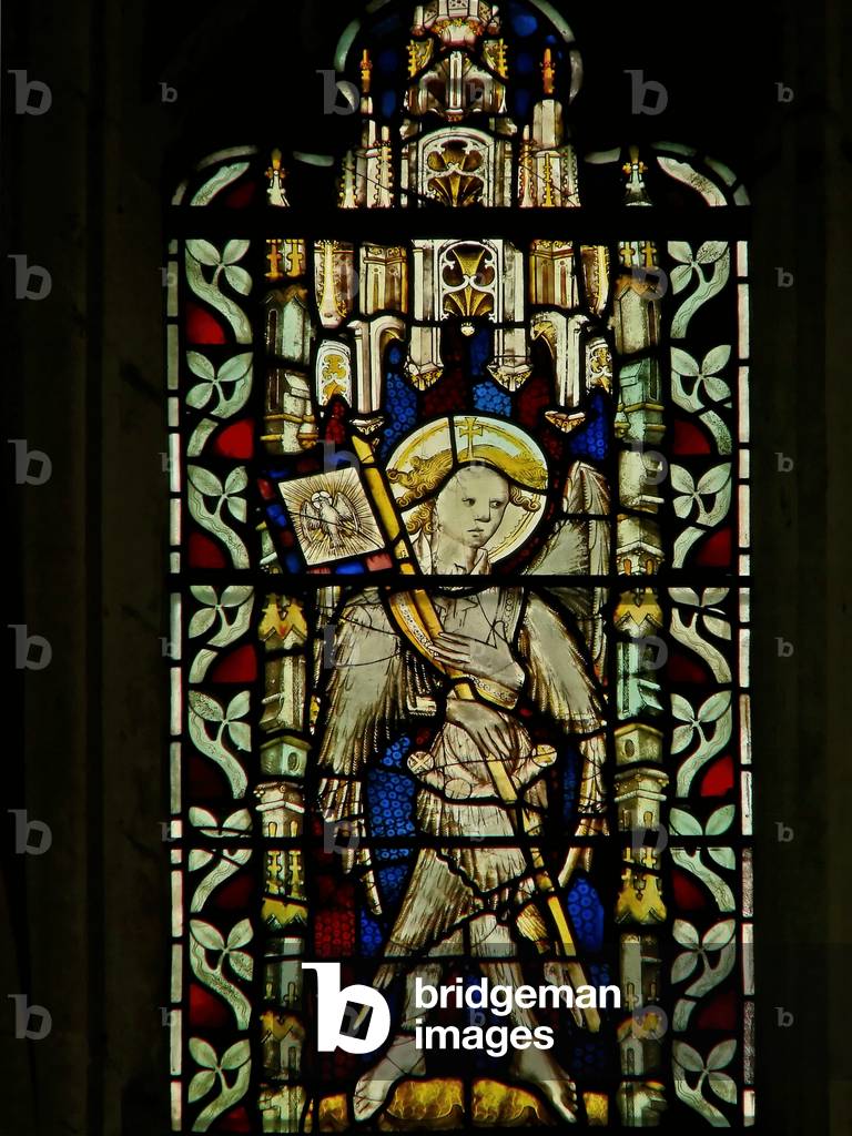 Window depicting the angel Gabriel (stained glass) 14th by English Artist