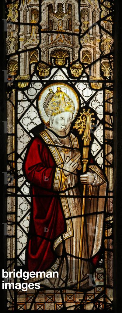 Window s3 depicting St Leonard (stained glass)