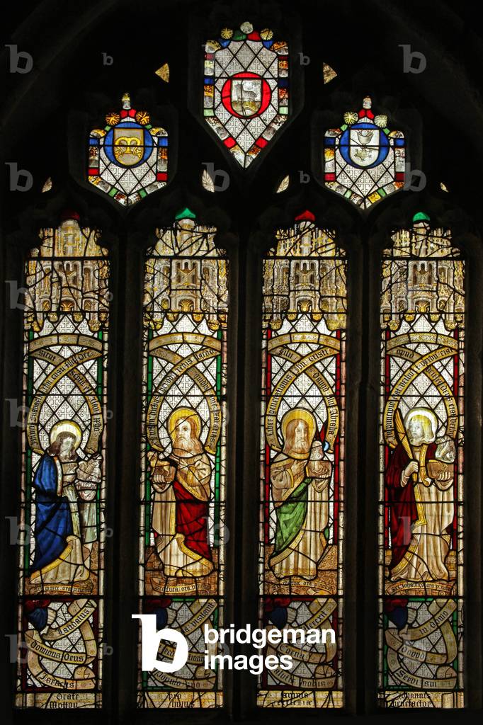 Window s5 depicting the Evangelists window (stained glass)