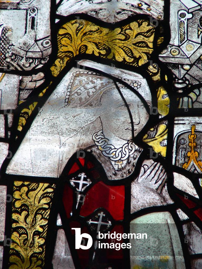 Window w3 depicting a donor - Lady Howard (stained glass)