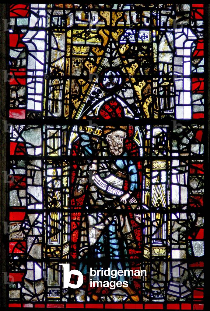 Window w3 depicting the Prophet Joel (stained glass)