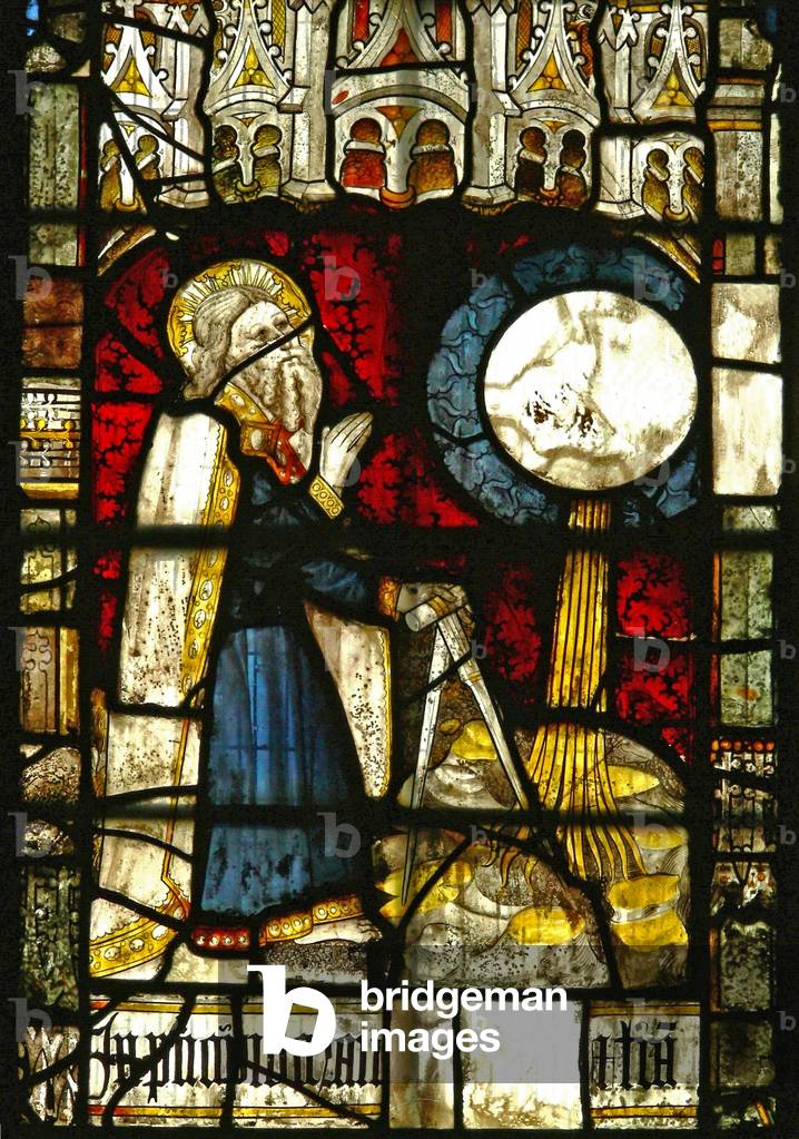 Window S2 depicting the Creation (stained glass)