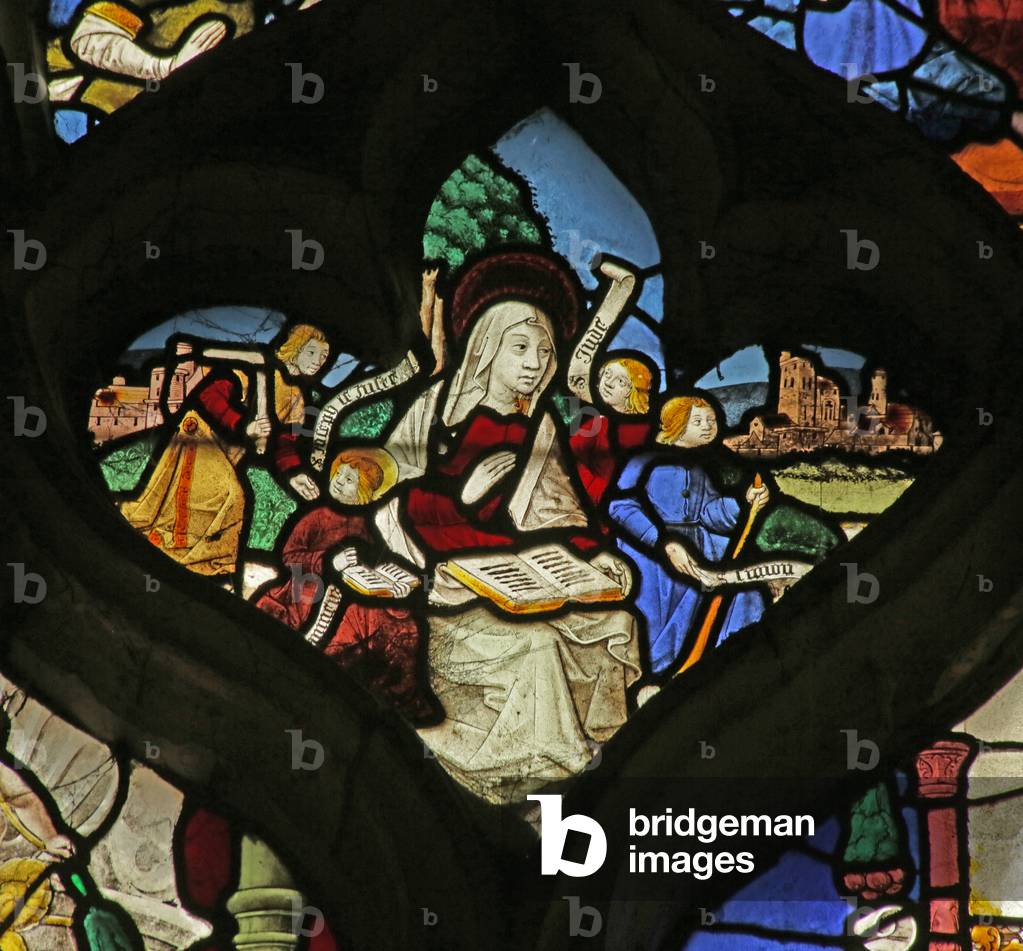 Window depicting Mary Cleophas and her Four Children (stained glass)
