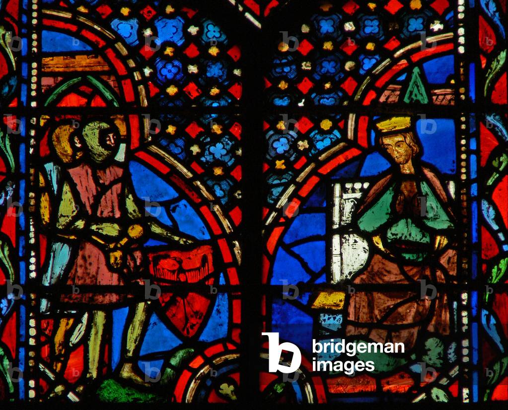 Window w14  Saul learns that David has fled to Gath I Sam XXVII 4 (stained glass)
