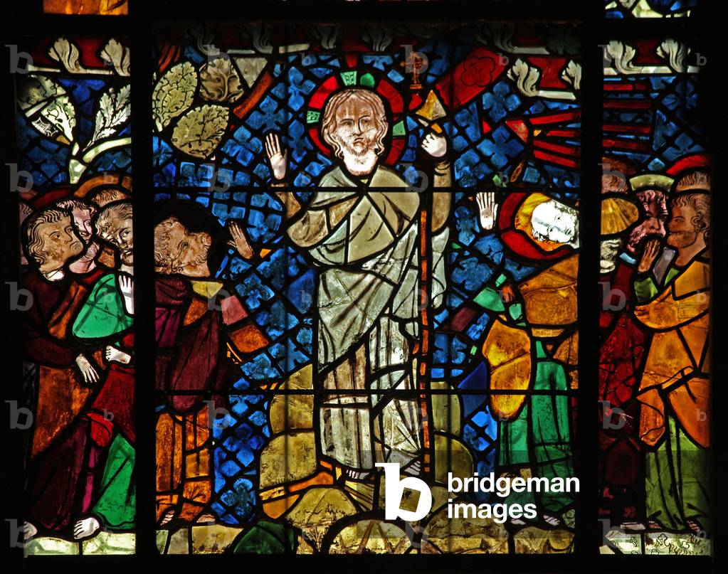 Window w14 depicting Christ appears to his disciples on the mountain (stained glass)