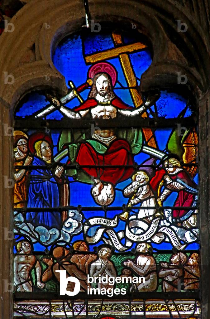 Window w6 depicting the Last Judgement (stained glass)