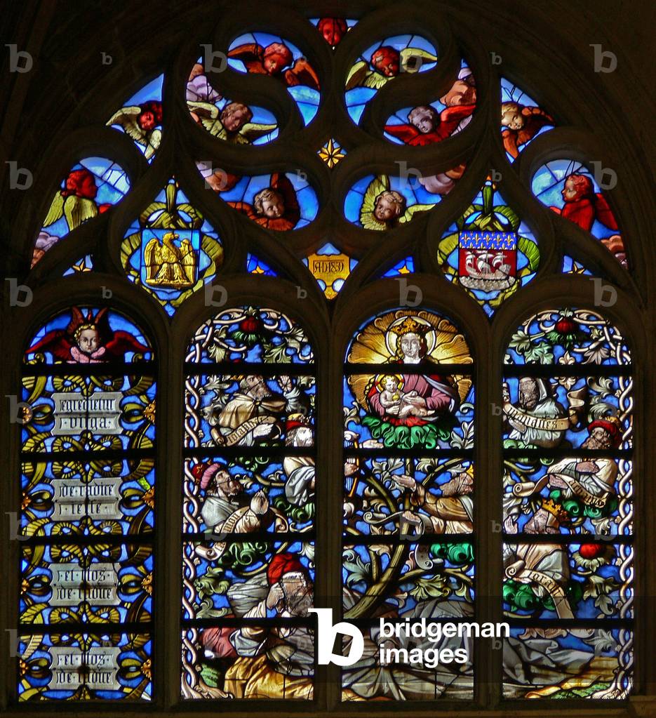 Window w215 depicting the Tree of Jesse (stained glass)