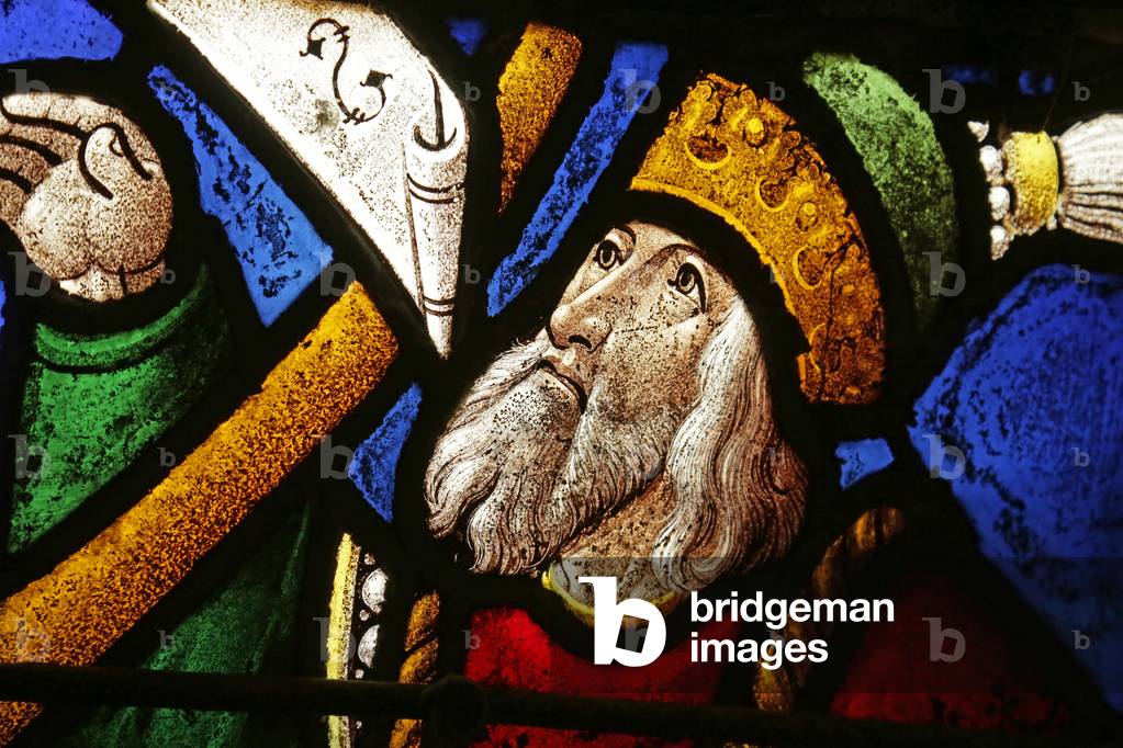 Window depicting the Tree of Jesse: King (stained glass)