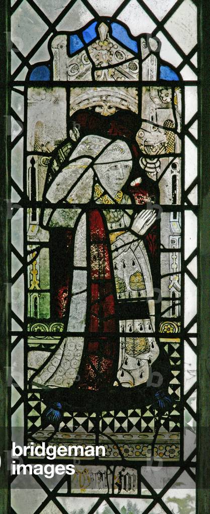 Window w5 depicting Elizabeth Fray/ Waldegrave (stained glass)