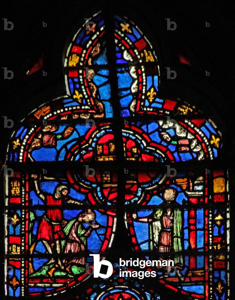 Window w13  the vengeance of the Jews Esth IX 15-16 (stained glass)
