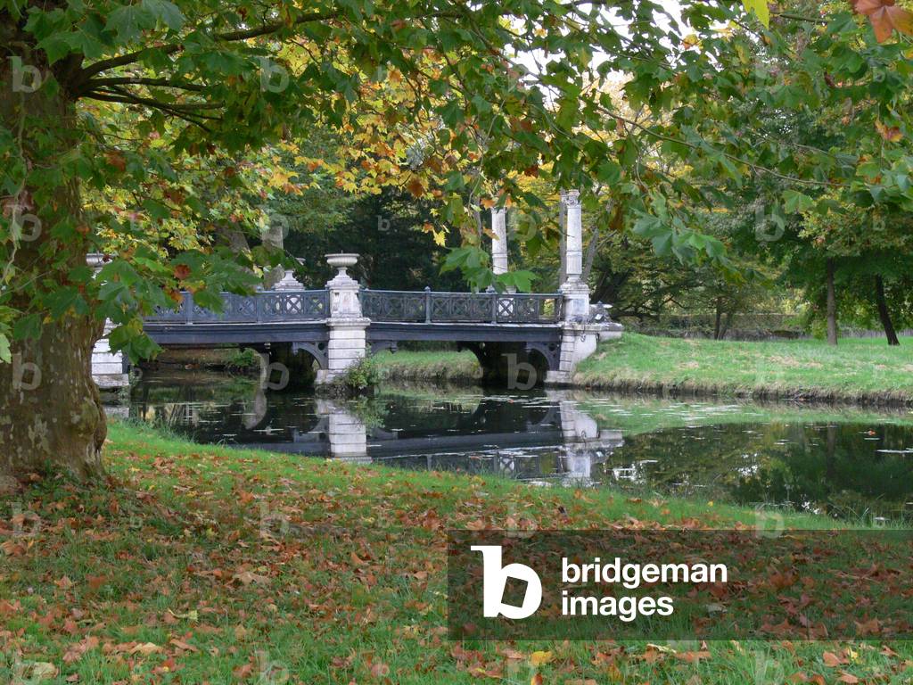 A view of the English Garden's bridge, Le Pont des Grandes Homms