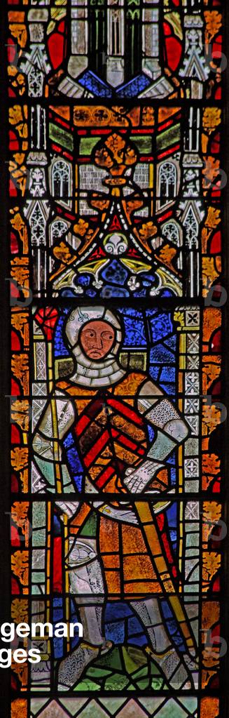 Window s4 depicting William Lord de la Zouche (stained glass)