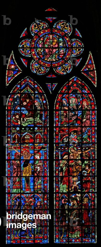 Window w200 depicting Passion scenes (stained glass)