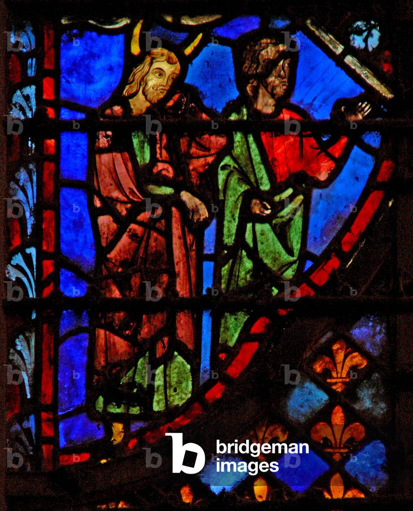 Window w3  Moses and a companion  (stained glass)