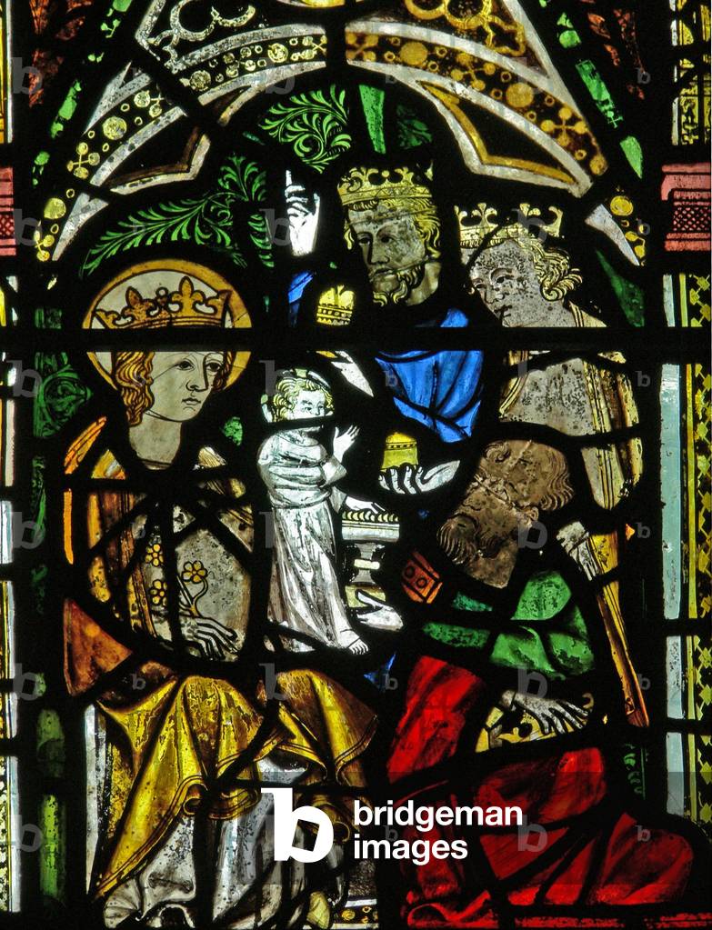 Window N2 depicting the Adoration of the Magi (stained glass)