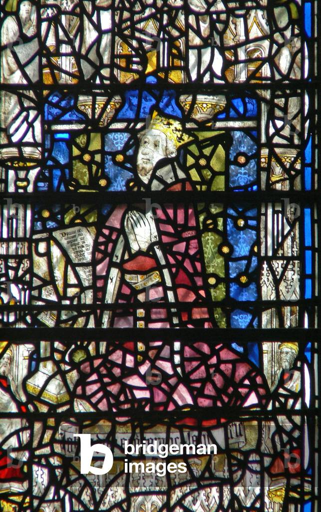 Window w15 depicting a member of the House of Lancaster (stained glass)