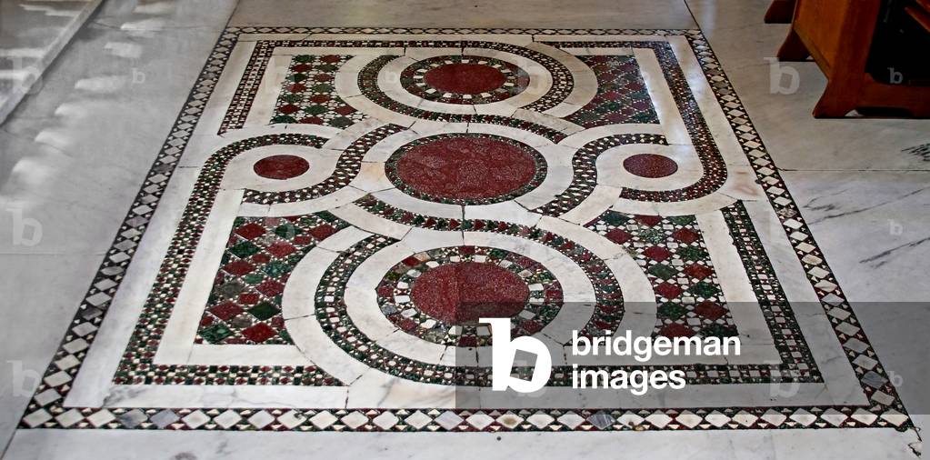 Cosmati pavement in Santa Maria Maggiore, Rome, Italy, 13th century (photo)