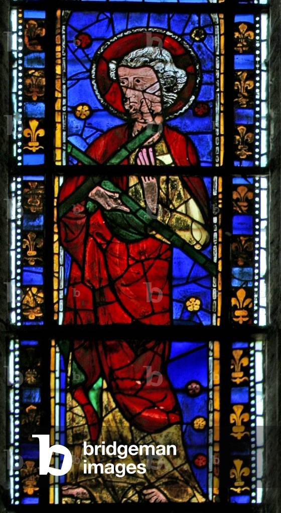 Window w202 depicting St Andrew (stained glass)