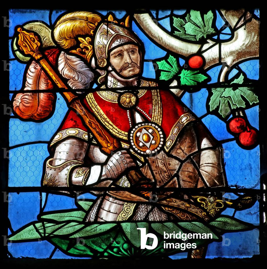 Window depicting the Tree of Jesse  (mostly modern) (stained glass)