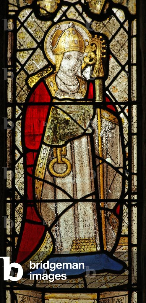 Window n2 depicting St Leonard (stained glass)