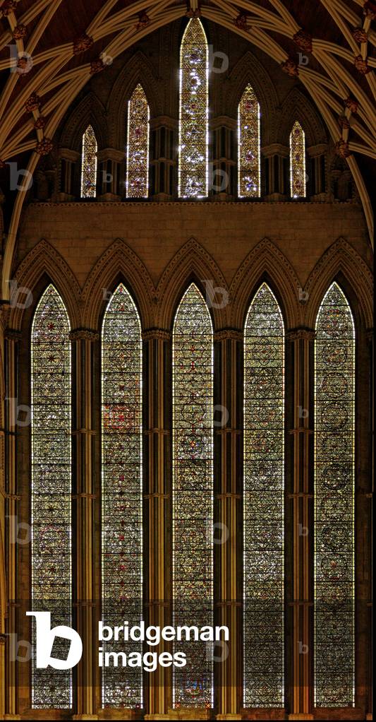 Window Five-Sisters depicting grisaille (stained glass)