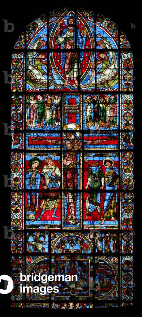 Window w0 depicting the Crucifixion window (stained glass)