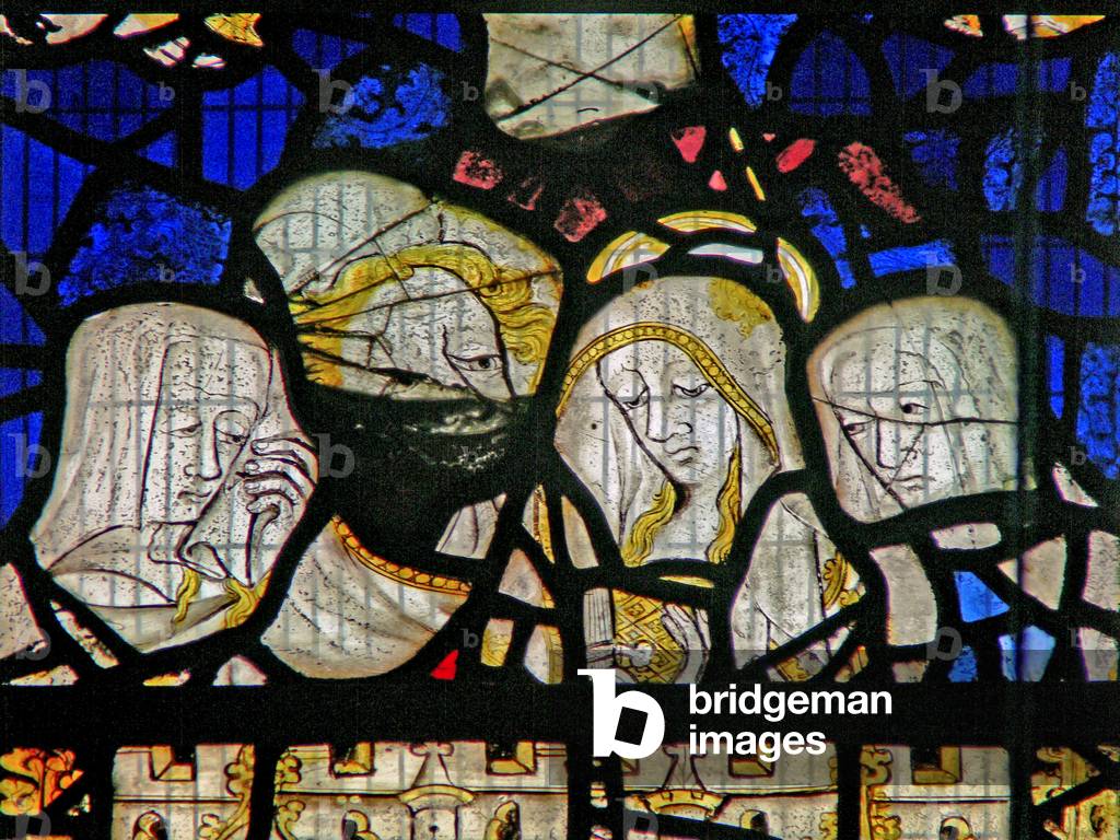 Window Ww depicting the Crucifixion (stained glass)