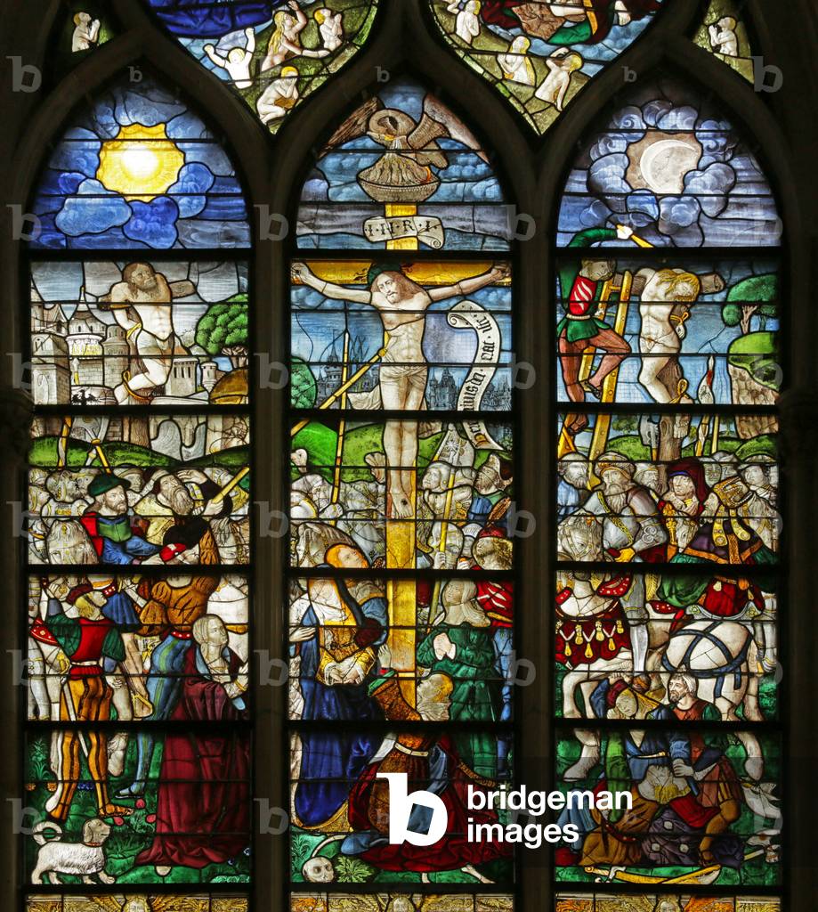 Window depicting the Crucifixion (stained glass)