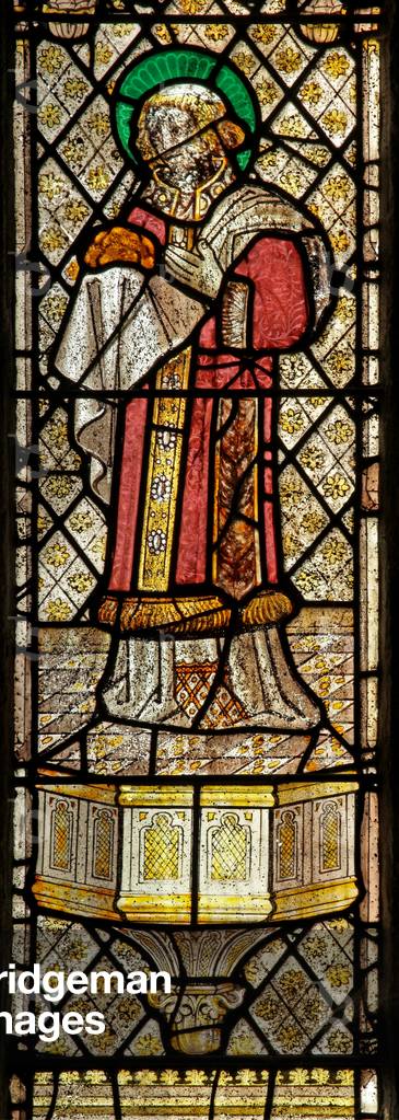 Window s6 depicting St Stephen (stained glass)