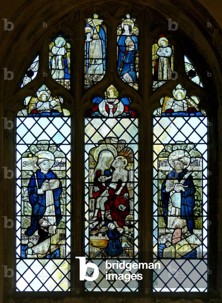 Window w4 depicting fourth window from the west end of the north aisle (stained glass)