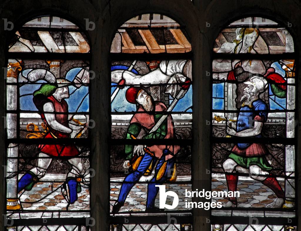 Window w109 depicting the martyrdom of a saint (Julian?) (stained glass)