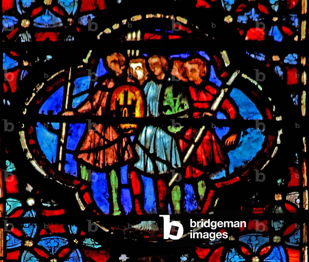 Window w4  the Children of Israel marching (stained glass)