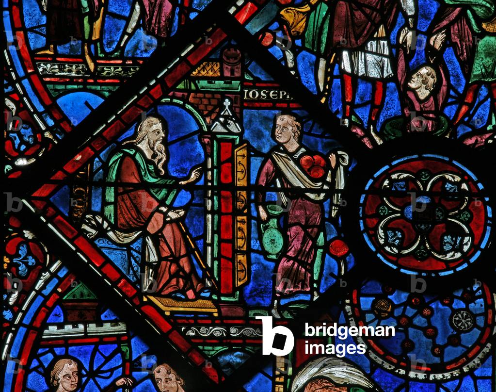 The Joseph window: Jacob sends Joseph to his brothers (w41) (stained glass)