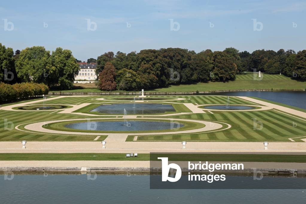 A view of the Chateau: the gardens by Le Notre