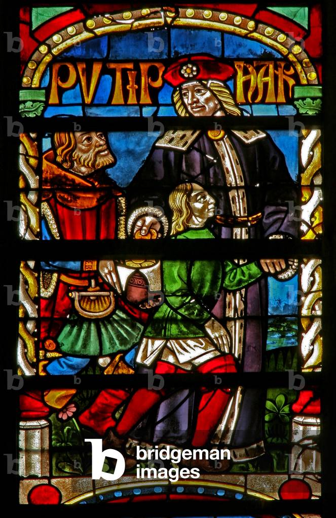 Window w234 depicting Joseph is sold to Potiphar (stained glass)