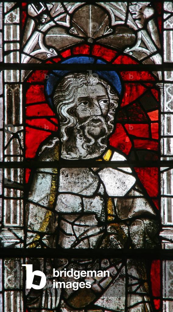 The East window (Ew) depicting an Apostle (stained glass)