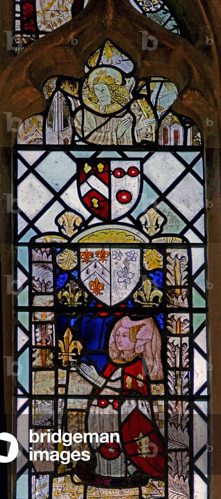 Window w7 depicting a donor - ann Montgomery (stained glass)