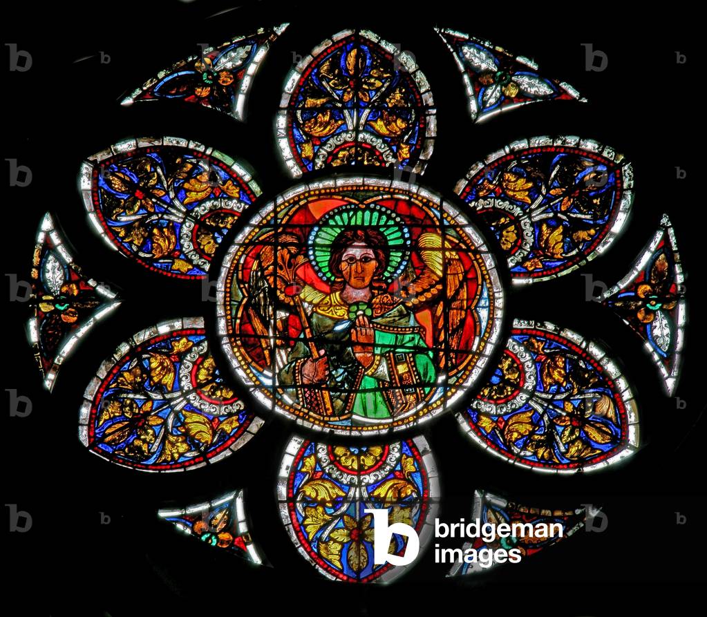 Window w209 an angel (this is mostly modern) (stained glass)