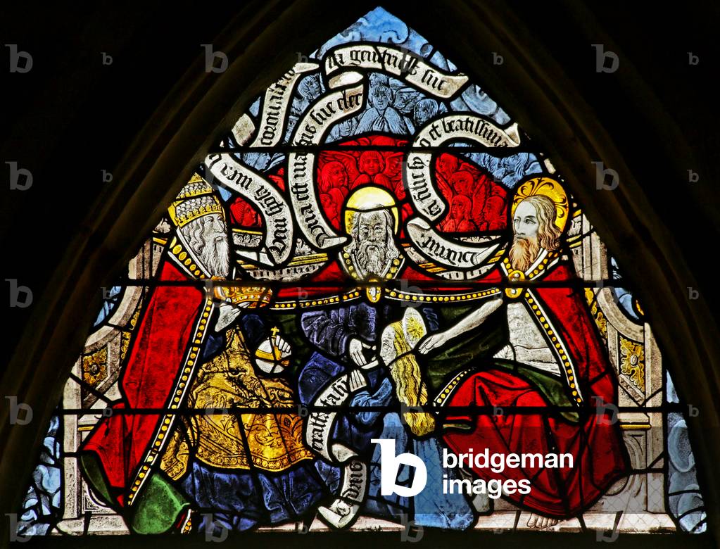 Window depicting the Coronation of the Virgin by the Trinity (stained glass)