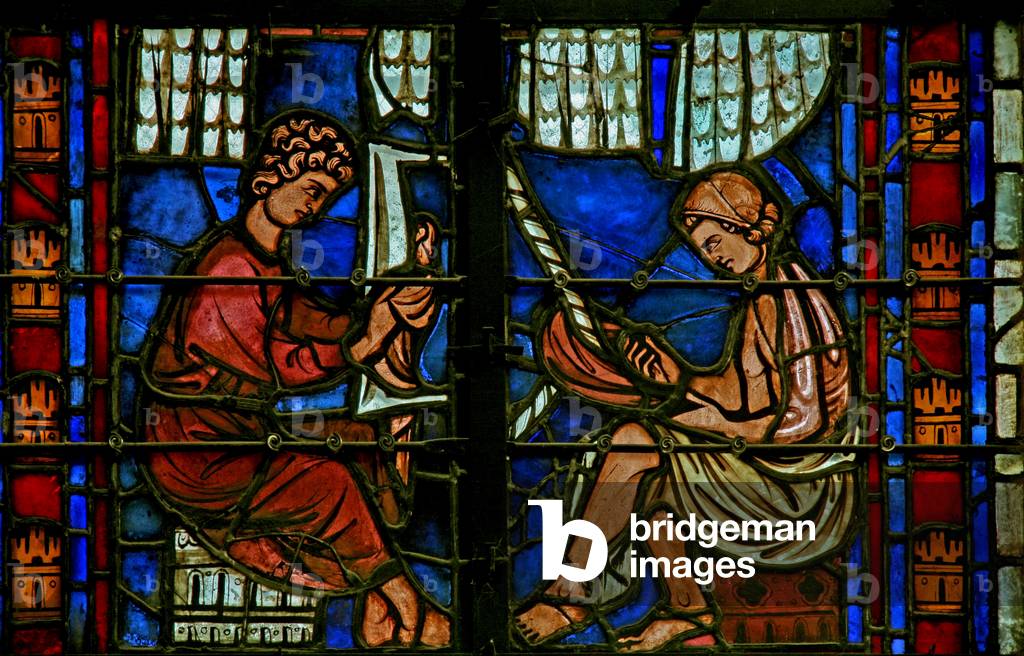 Window w37 depicting the furriers (stained glass)