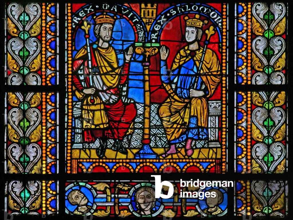 Window w5 depicting David and Solomon (stained glass)