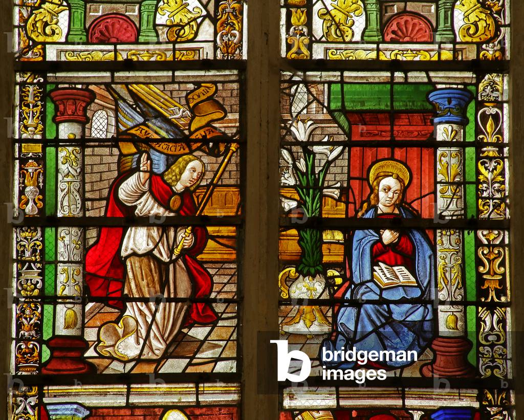Window depicting the Annunciation (stained glass)