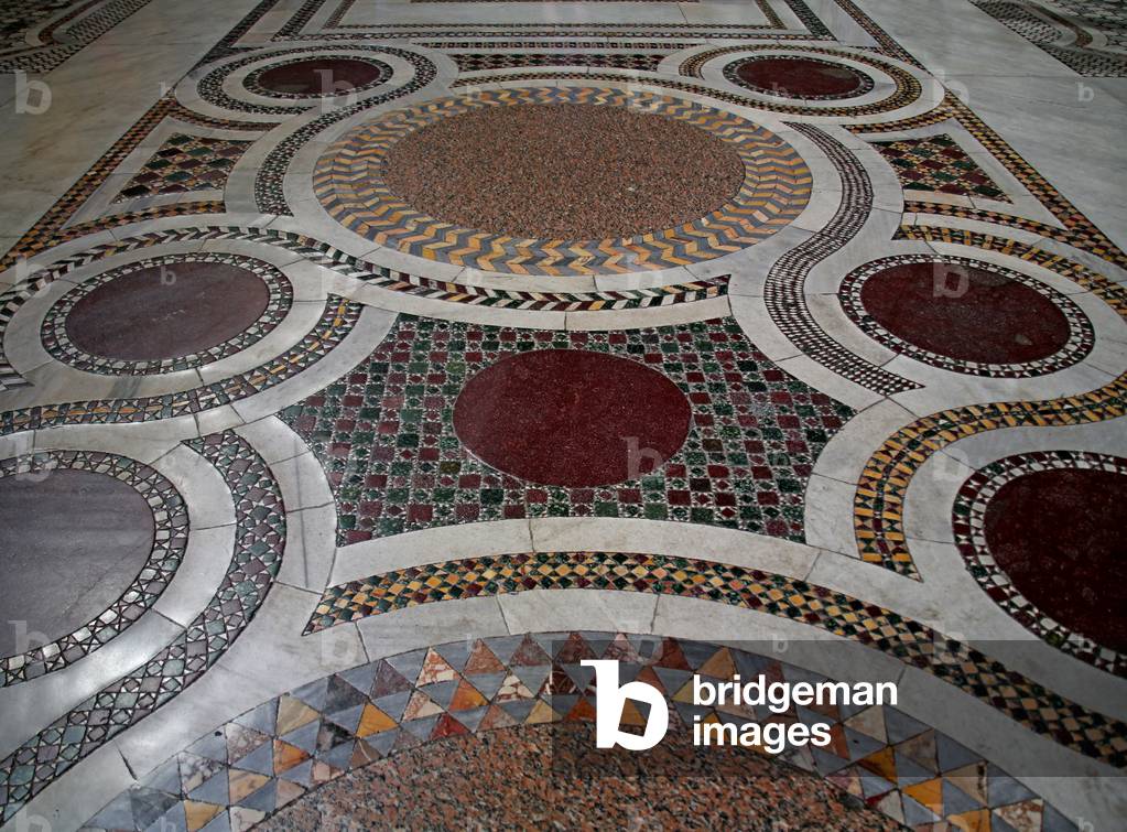 Cosmati pavement in Santa Maria Maggiore, Rome, Italy, 13th century (photo)