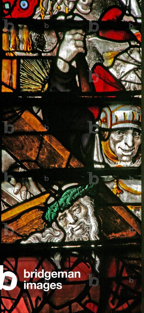Window w13 depicting the Via Crucis (stained glass)