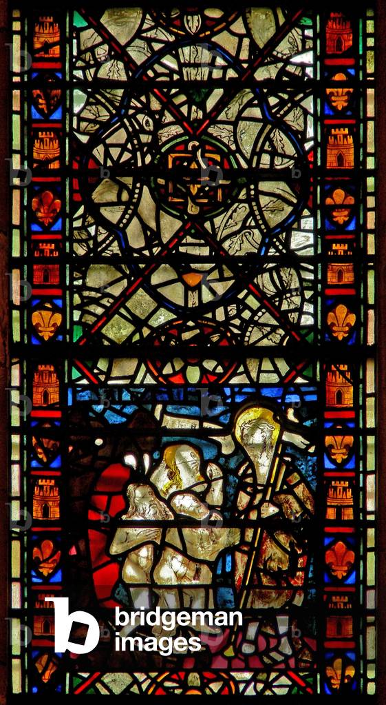 Window w58 depicting the Harrowing of hell (stained glass)