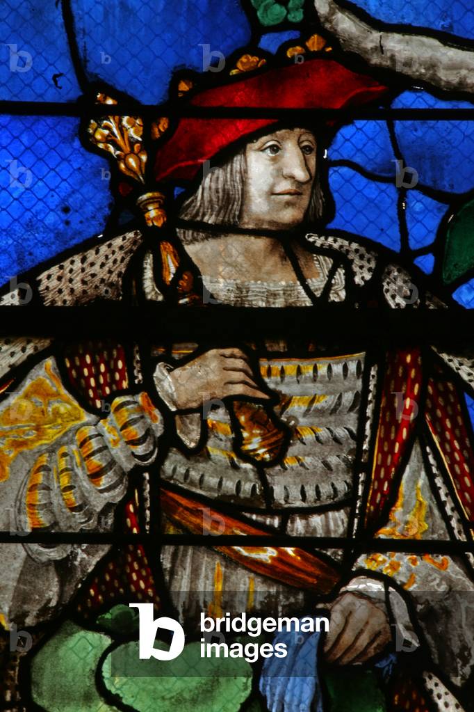 Window w5 depicting Francois I on the Tree of Jesse (stained glass)