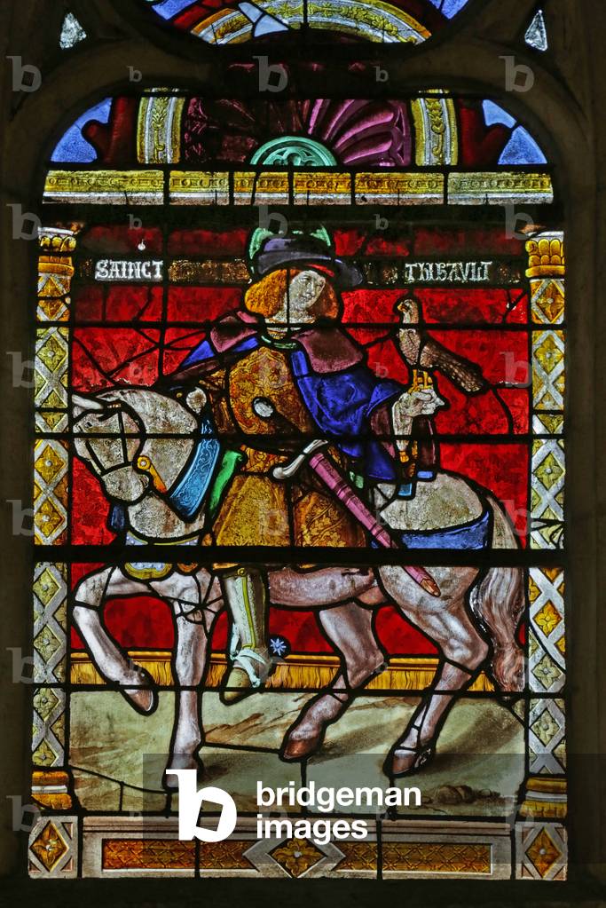 Window depicting Saint Thibault  (stained glass)